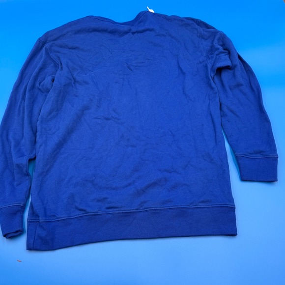 PINK Victoria's Secret Go Big Blue Lace Up Sweatshirt Women's Small S Blue - Picture 3 of 6